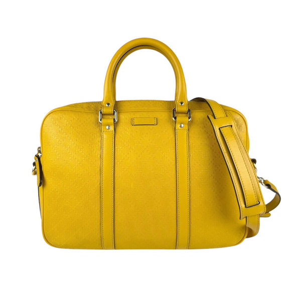 GUCCI Yellow Leather Shoulder Bag - Picture 1 of 5